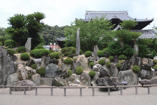 The rock garden at Kokawadera Temple