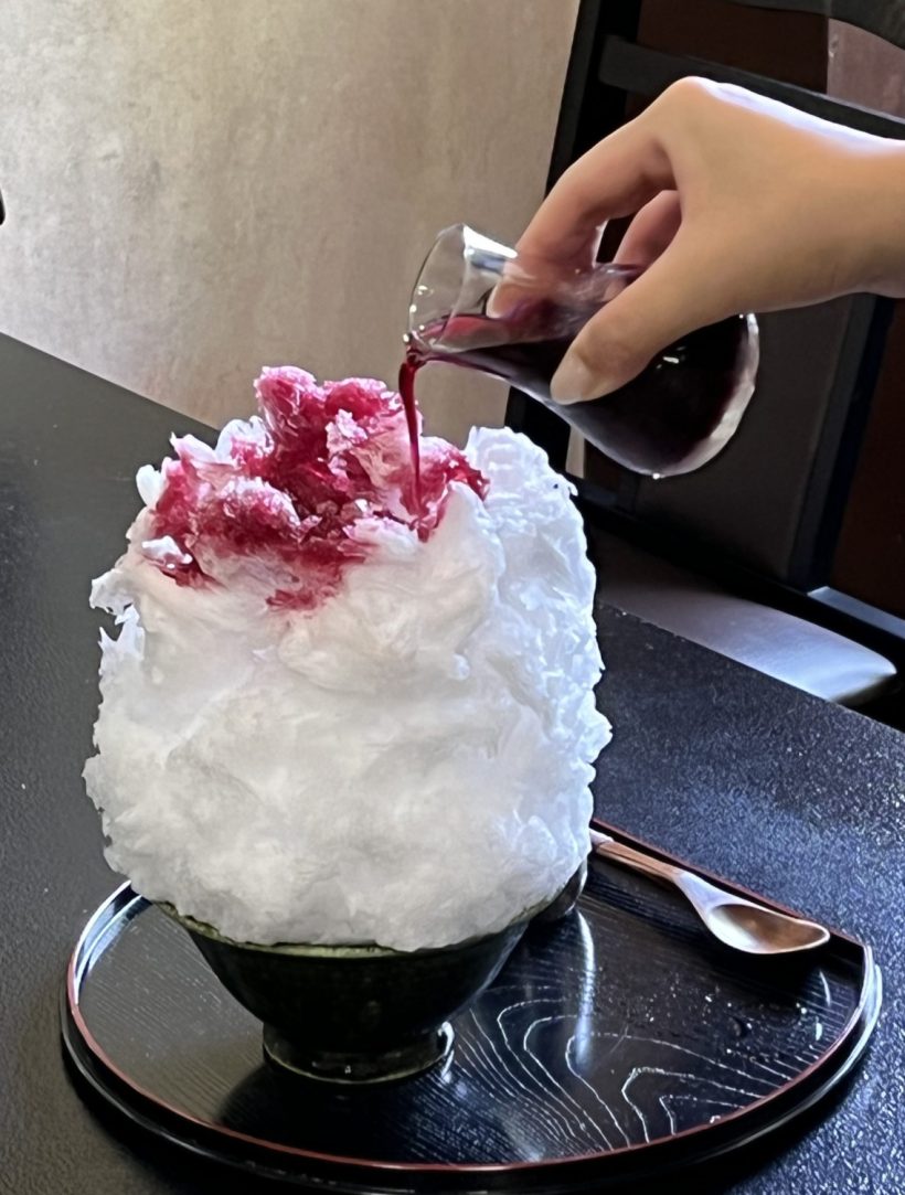 Shaved ice made with high-quality Chichibu water