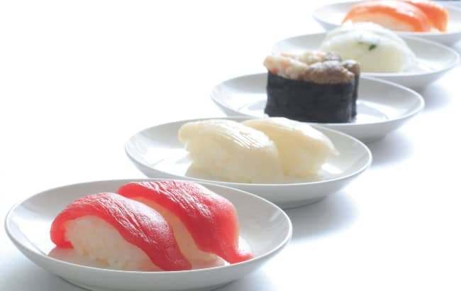 Fresh seafood sushi